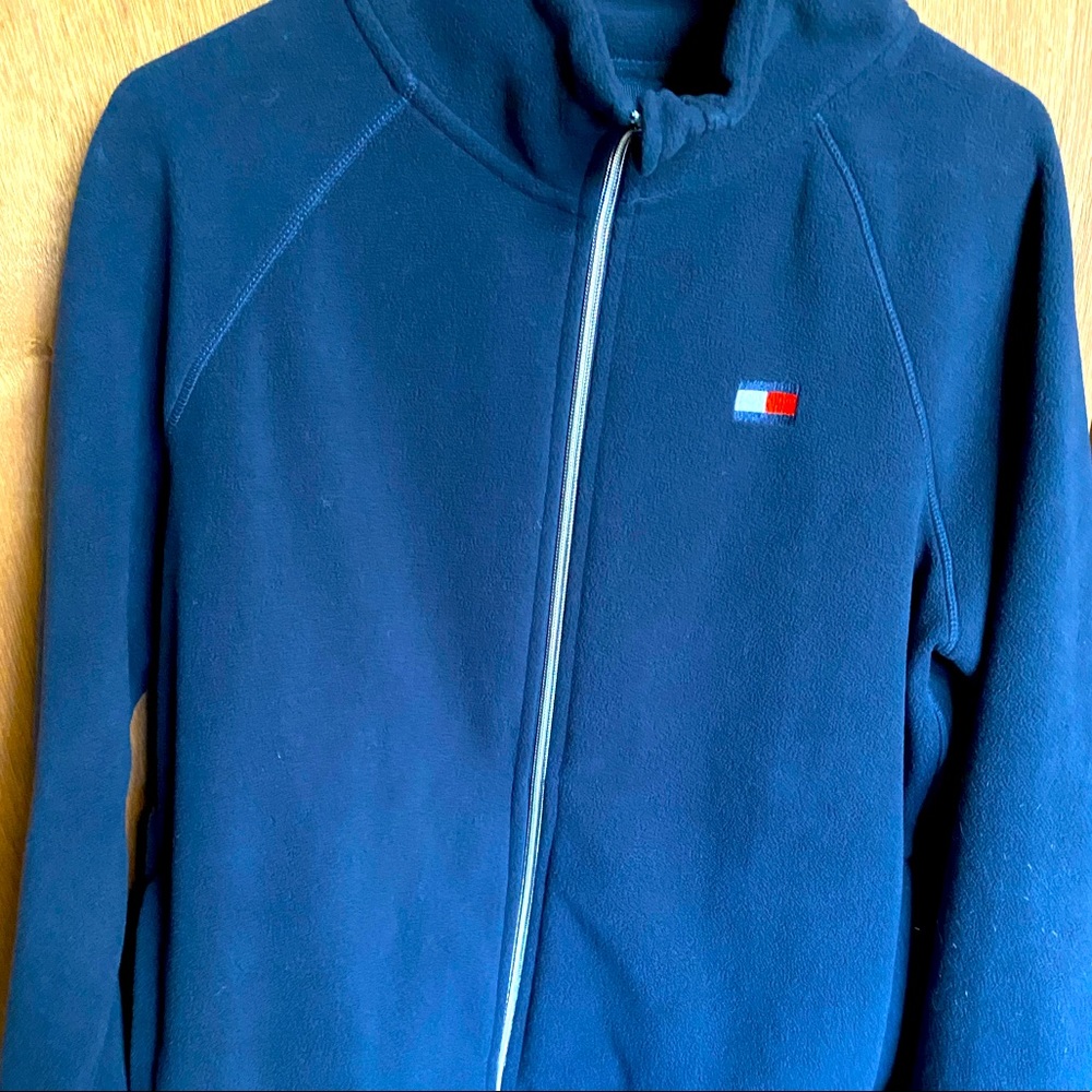 Tommy Hilfiger plush jacket in navy blue great condition only washed never worn